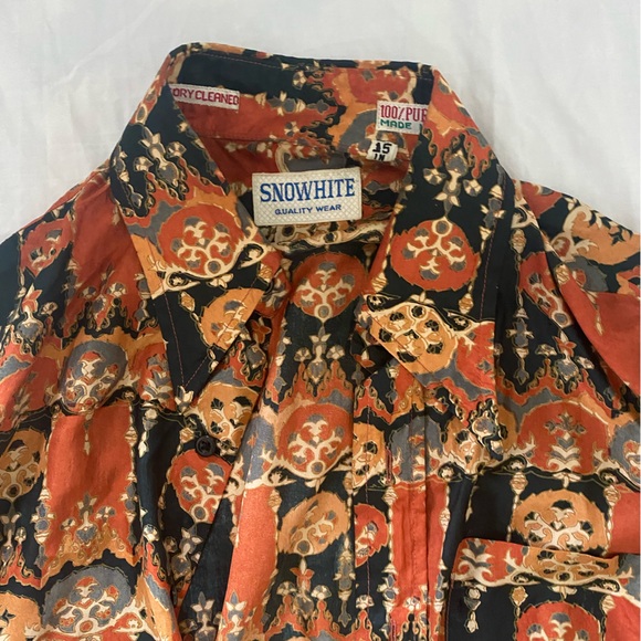 Vintage Snowhite Silk Button Down - Picture 5 of 5